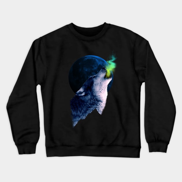 Wolf's Wail Crewneck Sweatshirt by opawapo